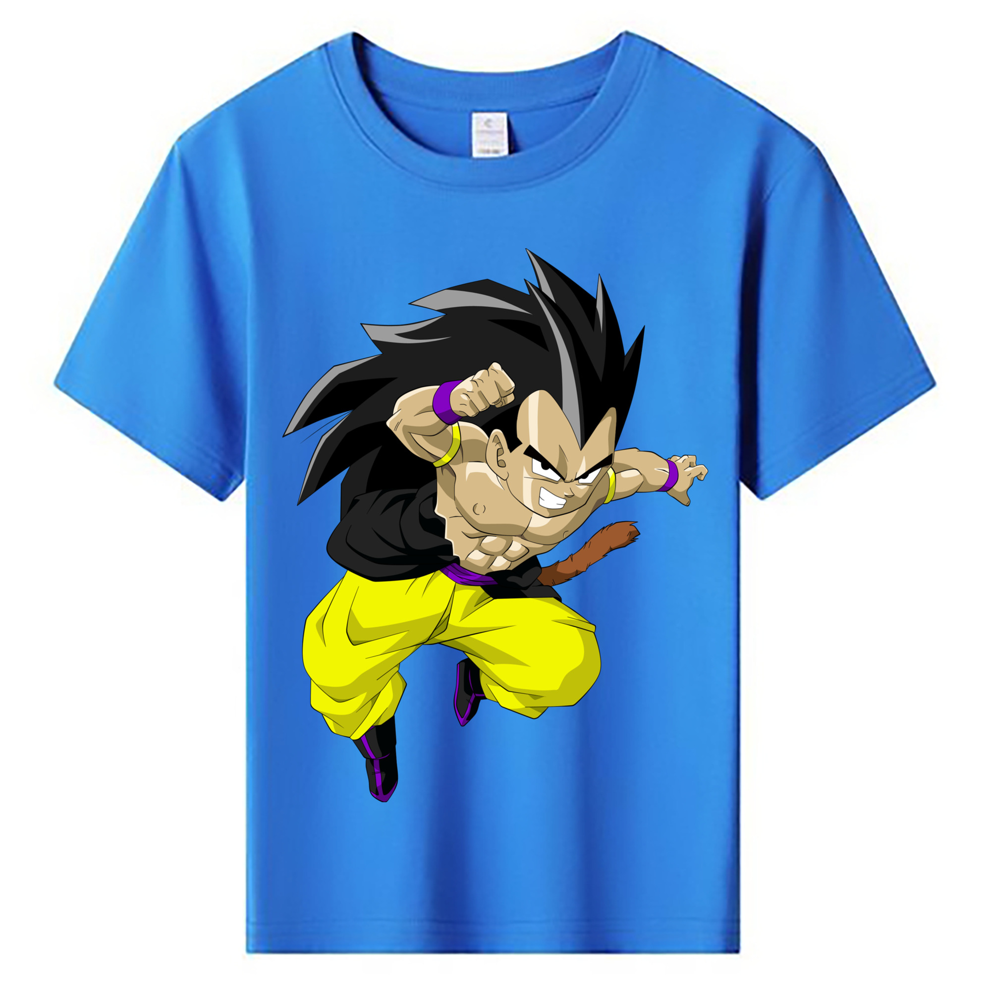 （画像用） ドラゴンボール ベジータ四世（Bejīta Yonsei）DRAGON BALL Vegeta IV 綿100％キッズTシャツ（フロントプリント）